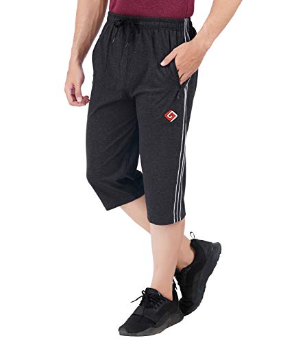 Image of FEEL TRACK Men's Regular Fit Three Fourth Capri (Pack of 2)