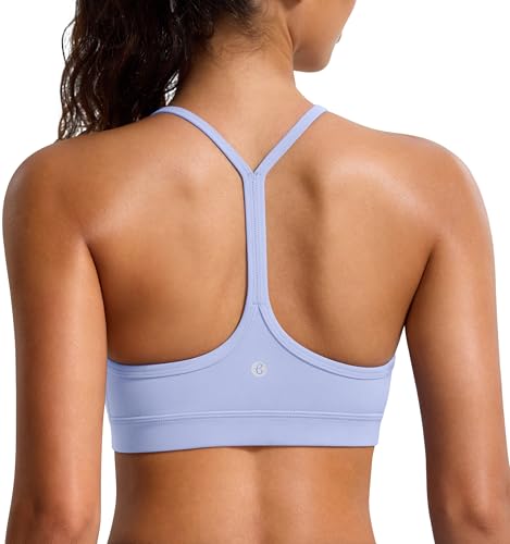 Image of BAYDI Clouduxi Y Back Sports Bra for Women - Padded Racerback Spaghetti Strap Low Impact Workout Yoga Bra, A-C Cups