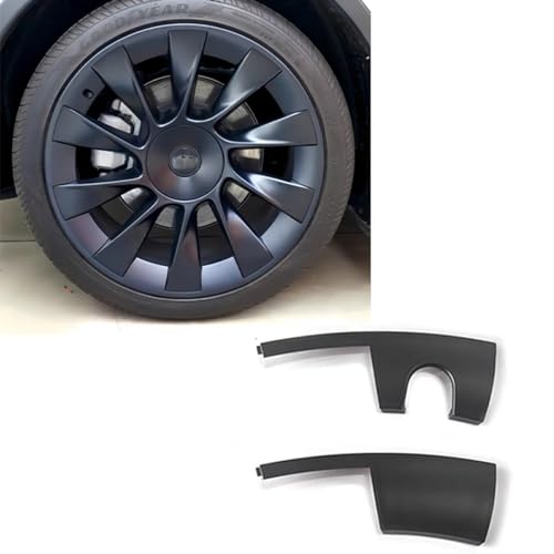 20 Inch Model Y Hub Cap Patch Wheel Protectors, 40PCS Wheel Hub Protections Covers for Tesla Model Y 20 Inch Car Wheel Protectors Rim Protectors (Black)