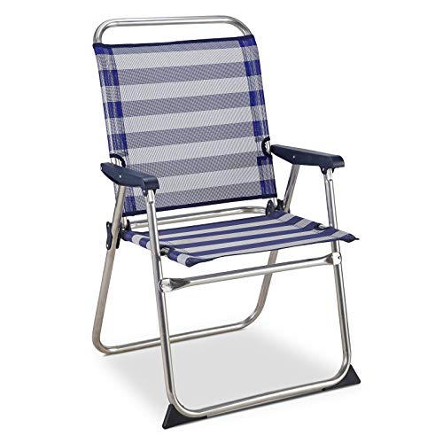 Solenny 50001072725229 -  Silla Marinera Fija  con Respaldo Alto Azul