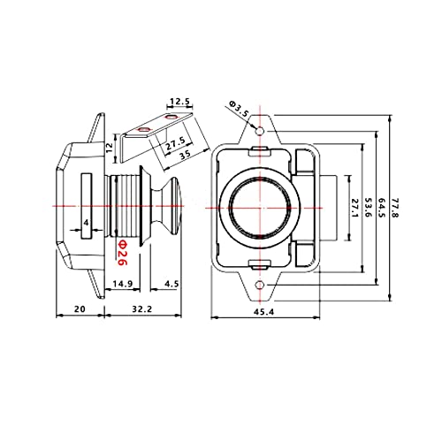 Encell Set Of 5 Push Button Latch Cupboard For Rv Camper Motor Home Caravan #TOP4