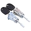 HouYeen Pair Front Door Lock Cylinders for V-W Bora Golf Lupo Polo Fabia Left Passenger and Right Driver Side Door Security Lock Barrel with Keys #2