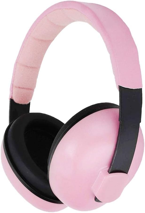 Kids Ear Muffs Noise Canceling Headphones for 0-3 Years Children - Hearing ion Earmuffs for Sports Events, Concerts - Soft Ear Cushions, Adjustable Design - Great for Fireworks, - Pink, as described