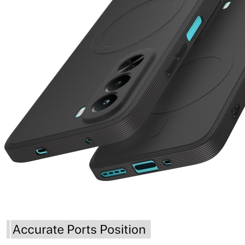 Image of Pikkme Back Cover for Realme P4x 5G Soft Matte Silicone Mag-Safe Design (Mag-Safe Not Support) Camera Protection | Slim Fit Bumper Cover (Black)