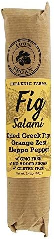 HELLENIC FARMS Orange Zest Aleppo Pepper Fig Salami, 6.4 OZ
