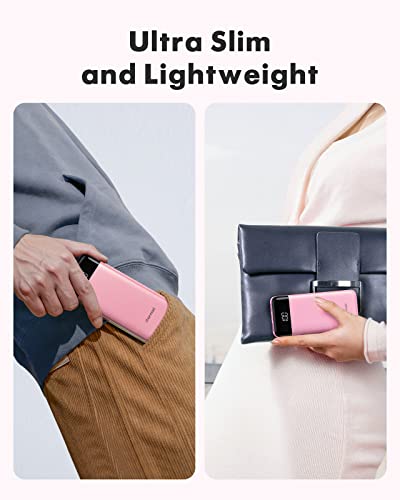 Portable-Charger-with-Built-in-Cables-Portable-Charger-with-Cords-Wires-Slim-10000mAh-Travel-Essentials-Battery-Pack-6-Outputs-3A-High-Speed-Power-Bank-for-iPhone-Samsung-Pixel-LG-Moto-iPad-Pink