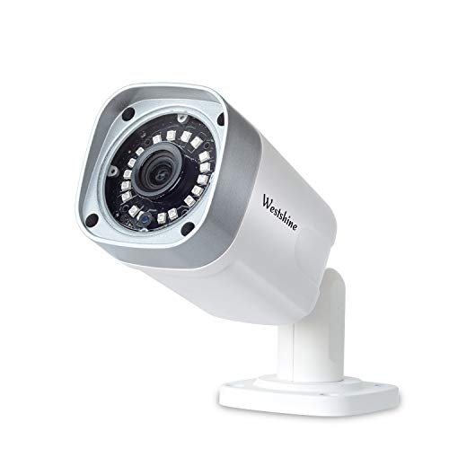 Westshine Cámara IP de Seguridad, 5MP PoE(Power Over Ethernet), Cámaras Bullet de vigilancia para Interiores y Exteriores, Detección de Movimiento, 18pcs IR Leds 20 Metros de visión Nocturna
