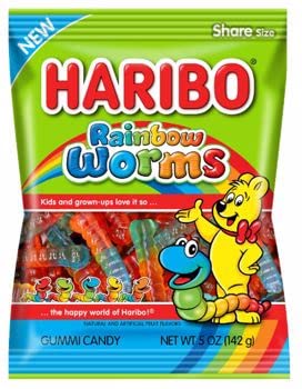 Miniatura 2 de Haribo Rainbow Worms - Bolsa de 5 onzas