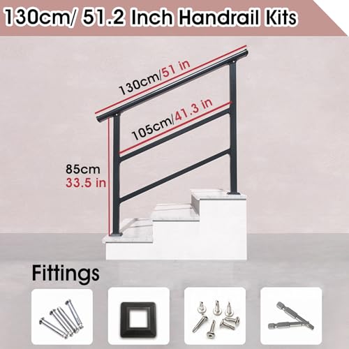 Rampe extérieure en acier galvanisé durable pour escalier de garage - 3