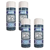 GSV Essentials Electrical Contact Cleaner, Aerosol Spray, Easy To Apply, Prevents Signal Loss And Electrical Resistance, Reliable And Safe Choice, Wide Range Of Applications, (200ml, 4 Pcs)
