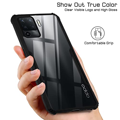 Image of Jkobi Hard PC Crystal Bumper Shockproof Back Cover Case for Oppo Reno5 Lite | Reno 5 Lite with Camera Protection (Matte Black)