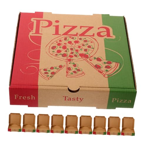CIYODO 20pcs Boxes 7 Cardboard Pizza Boxes for Takeout Ultra Corrugated Storage Containers for Cookies Storage Stylish Design for Parties