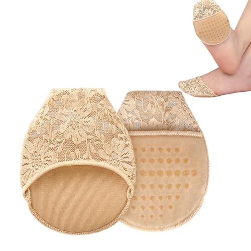 Cojines de bola de pie - Cojín para antepié que absorbe el sudor,Almohadillas antideslizantes para pies, almohadillas metatarsianas, calcetines para mujer con puntera, inserciones de cojín de tacón al