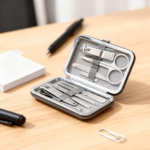 Kit de coupe-ongles en acier inoxydable robuste pour manucure durable - 7