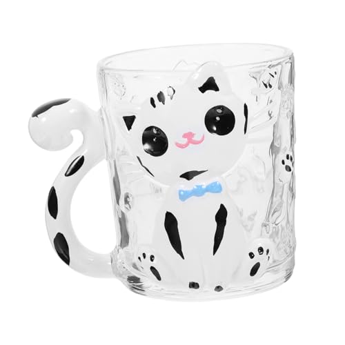 Taza de vidrio resistente y transparente para cafeterías y hogar 2