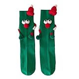 Magnetische Socken - süße dehnbare weiche Handsocken einzigartige Designsocken | Weihnachten Winter Neujahr Valentinstag Urlaub Geschenk komfortable lustige Ware warme Saisonwaren