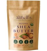 AliBell's- Refined Shea Butter - Unscented Shea Butter - Ultra Refined, Deodorized, White - Hydra...
