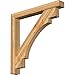 Ekena Millwork BKT0604X46X46MRC05RWR Merced Block Rough Sawn Bracket w/Offset Brace, Western Red Cedar