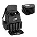 DSLEAF Tactical Range Pistol Backpack with 6 Pistol Cases, Gun Backpack with 9X Magazine Slots, Extra Storage Pocket for Magazine, Ammo and Essentials Magazine, Ammo and Essentials, Black