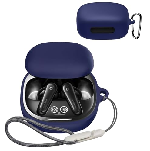 For Anker Soundcore Liberty 4 Pro ケース カバー【JYJIEJIE】ワイヤレス イヤーホン シリコン 便利 旅行 軽量 保護カバー キズ防止 耐衝撃 防水 防塵 收納 全面保護 充電便利 防震 軽量小型 保護ケース Ank