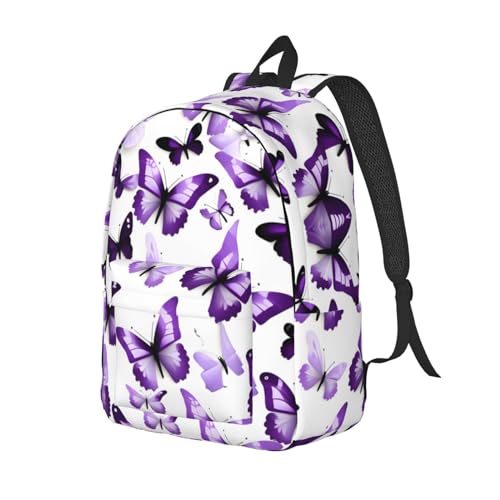 Mochila estampada mariposas mujer ligera e impermeable para portátil 2