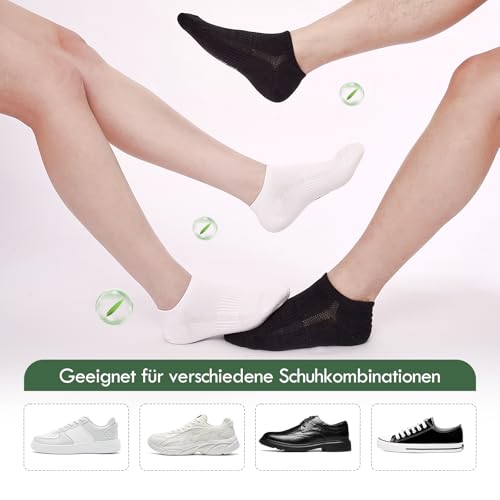 Cirorld Bambus Sneaker Socken Damen Herren 39-42 43-46,6 Paar Atmungsaktive Kurze Socken, Antibakteriell und Geruchshemmend Sportsocken,Feuchtigkeitsaufnahme und Abgabe Laufsocken