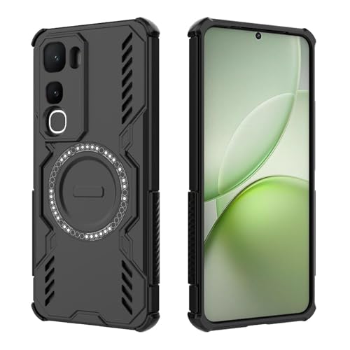 Image of Back Cover Case for Vivo Y400 5G | 360 Protection Mobile Phone Case Mag-Safe | Camera Protection | Vivo Y 400 5G Back Cover | Vivo Y400 5+G - Black TPU+PC