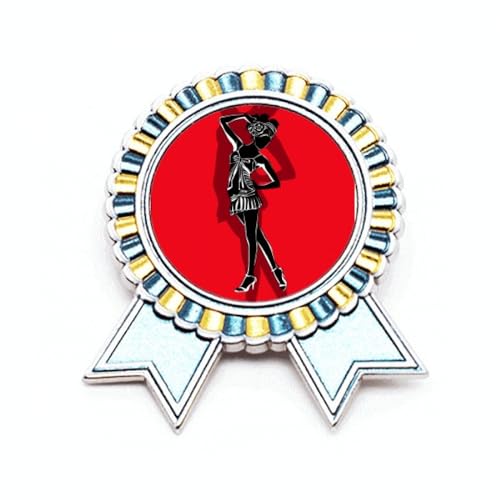 Broche rouge Plump Girl médaille Winner Award à offrir à une passionnée de mode