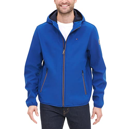Image of Tommy Hilfiger Men's Lightweight Water Resistant Breathable Hooded Performance Softshell Jacket