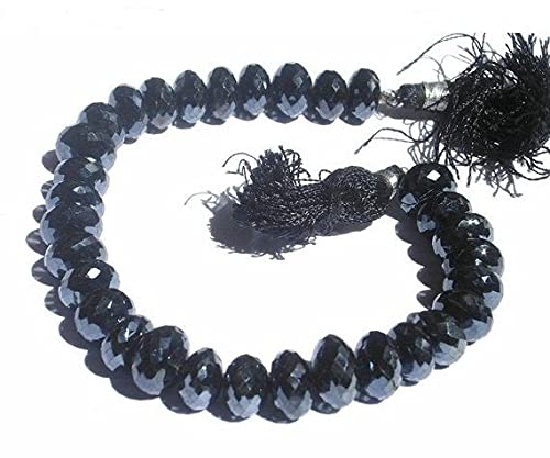 Spinelle noir LKBEADS 10mm, perles rondelles naturelles facettées pour création de bijoux DIY