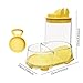 Bothyi Automatic Hamster Feeder Feeding Station Large Capacity Auto Dispenser Feeding Bowl for Little Animals Dwarf Chinchillas Mice, Yellow