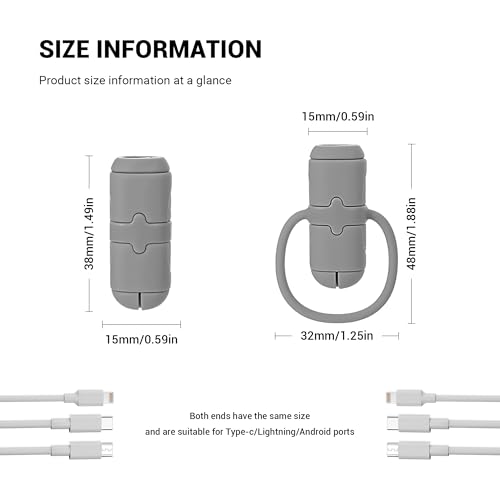 Funda de silicona antirotura para cabezal de carga y protector de cable de alta resistencia 2