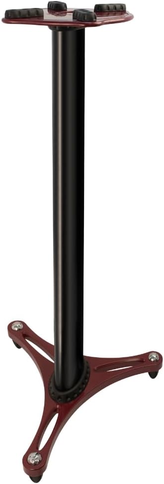 MS-90-36 MS Series 36" Professional Column Studio Monitor Stands Pair - Black w/Red Accents