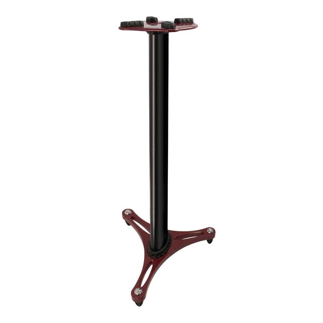 MS-90-36 MS Series 36" Professional Column Studio Monitor Stands Pair - Black w/Red Accents