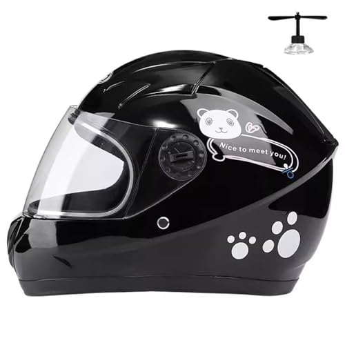 QJWMatic Kinder-Motorradhelme Integralhelm Mit Visier Für Roller ATV Moped Mädchen Jungen Für 3–8 Jahre C,50-54CM