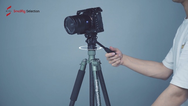 SMALLRIG Tripod Fluid Head, Pan Tilt Head, Video Head With QR Plate For
