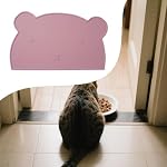 Dog Food Mat, Dog Feeding Mat, 12.99x7.87 inches Washable Non-Slip, Silicone Bear Shaped Spill-Proof, Tray Pad for Food and Water, Puppy Kitten Floor Use Indoor Outdoor – Bild 4