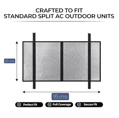 Image of 12 MM AC Outdoor Unit Protector Cover | Waterproof & Heat Resistant Insulation Sheet | Heavy Duty AC Outdoor Cover for 1.5 Ton Split AC| Fits to Every Brand | Sun, Rain & Dust Protection.