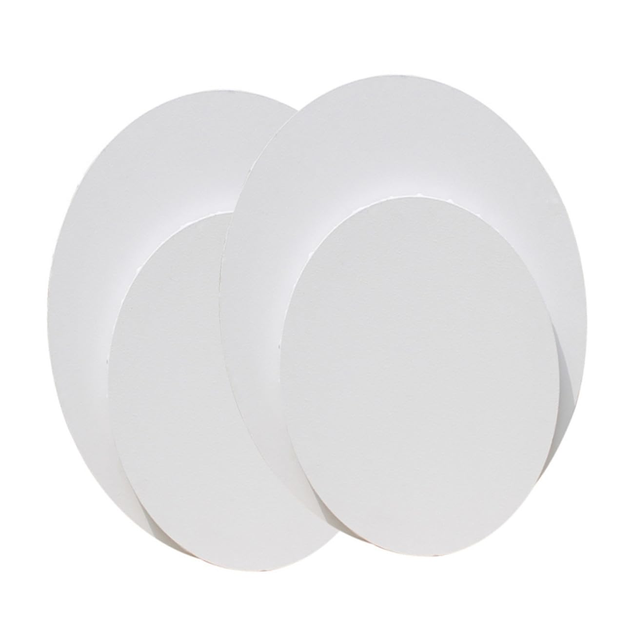 5 Pièces Panneaux Ovales en Coton, Blanc, pour Artistes