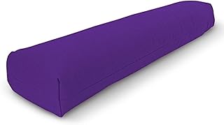 Bean Products Yoga Bolster - Handcrafted in The USA with Eco Friendly Materials - Studio Grade Support Cushion That Elevates Your Practice & Lasts Longer - Pranayama, Cotton Purple
