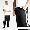CityComfort Tracksuit Bottoms Men, Joggers with Zip Pockets Training Pants for Men Teens Jogging Bottoms (Black, 2XL) #2