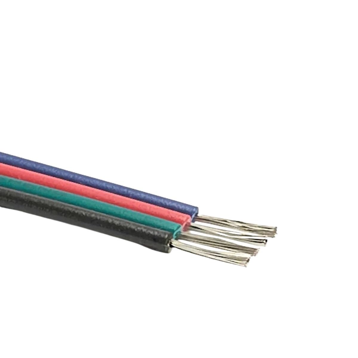 4-pinowy przedłużacz RGB 18-22AWG Złącze taśmy LED z cynowaną miedzią i izolacją PVC(50M,18 AWG)