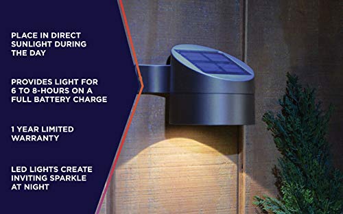 Moonrays 91851 LED Solar Light, Bronze Deck Sconce - Thumbnail 3
