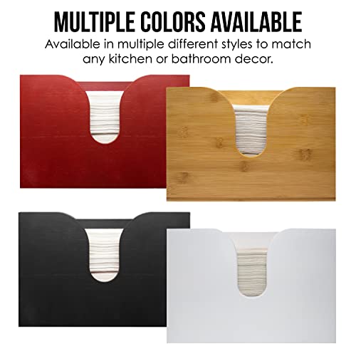 Essentially Yours Bamboo Paper Towel Dispenser, Paper Towel Holder Wall Mount & Countertop for Kitchen and Restroom Decor - Holds Multifold Paper Towel, C Fold, Trifold Hand Tissue Napkins - Thumbnail 6