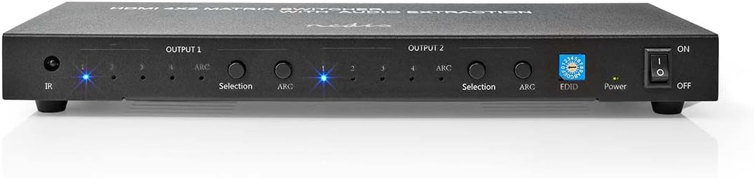 समोर view of the NEDIS VMAT3482AT HDMI Matrix Switcher