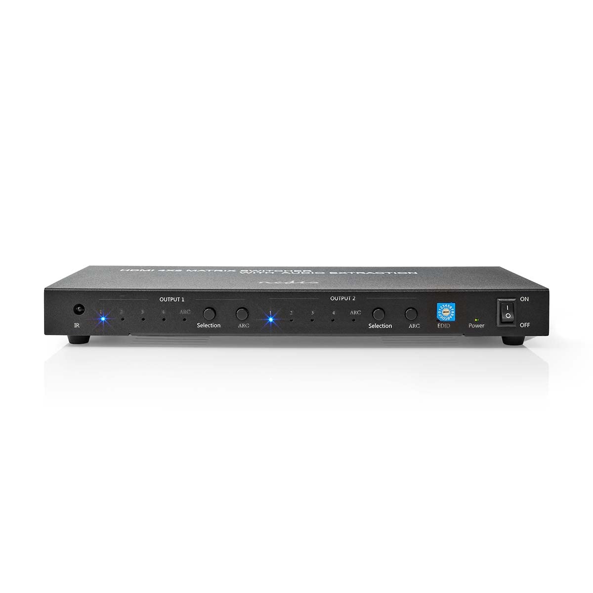 Matriz HDMI para conectar 4 dispositivos a 2 televisores sin cambiar cables Nedis 4K 6