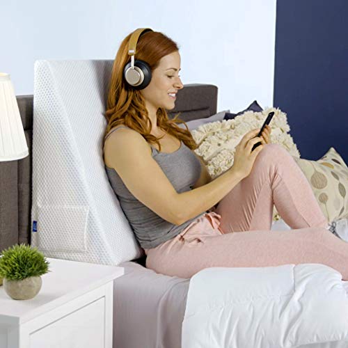 Luxelift Wedge Pillow For Sleeping - Adjustable Height Foam Wedge For Sleeping. Cooling Memory Foam, Sleep Wedge Pillows For After Surgery. Support For Post Op Recovery, Gerd, Shoulder Pain & Snoring #TOP6