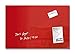 Produktbild SIGEL GL122 Premium Glas-Magnettafel 60 x 40 cm rot hochglänzend, TÜV geprüft, einfache Montage, Artverum