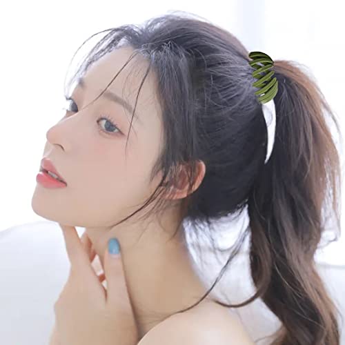 Birds Nest Hair Clip- 5Pcs Velvet Expandable Ponytail Holder Hair Claw Clamps, Bun Maker Clip Tool - Image 4