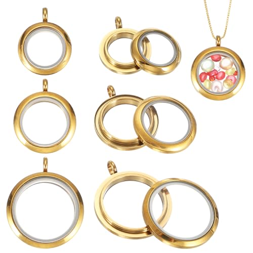 Médaillon rond flottant pour capturer vos plus beaux souvenirs en or